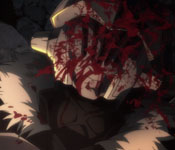 goblin slayer wounded coughing blood
